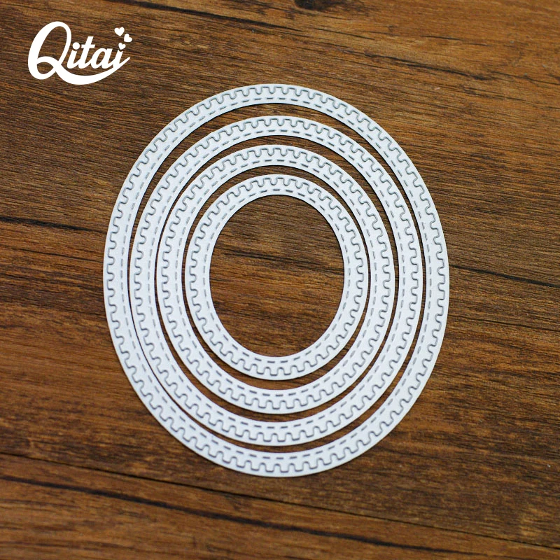 Oval Frame QITAI 4Pcs/Set Metal Cutting Dies For DIY Scrapbooking Photo Album Decorative Embossing Paper Cards Die Cutters MD228
Oval Frame QITAI 4Pcs/Set Metal Cutting Dies For DIY Scrapbooking Photo Album Decorative Embossing Paper Cards Die Cutters MD228