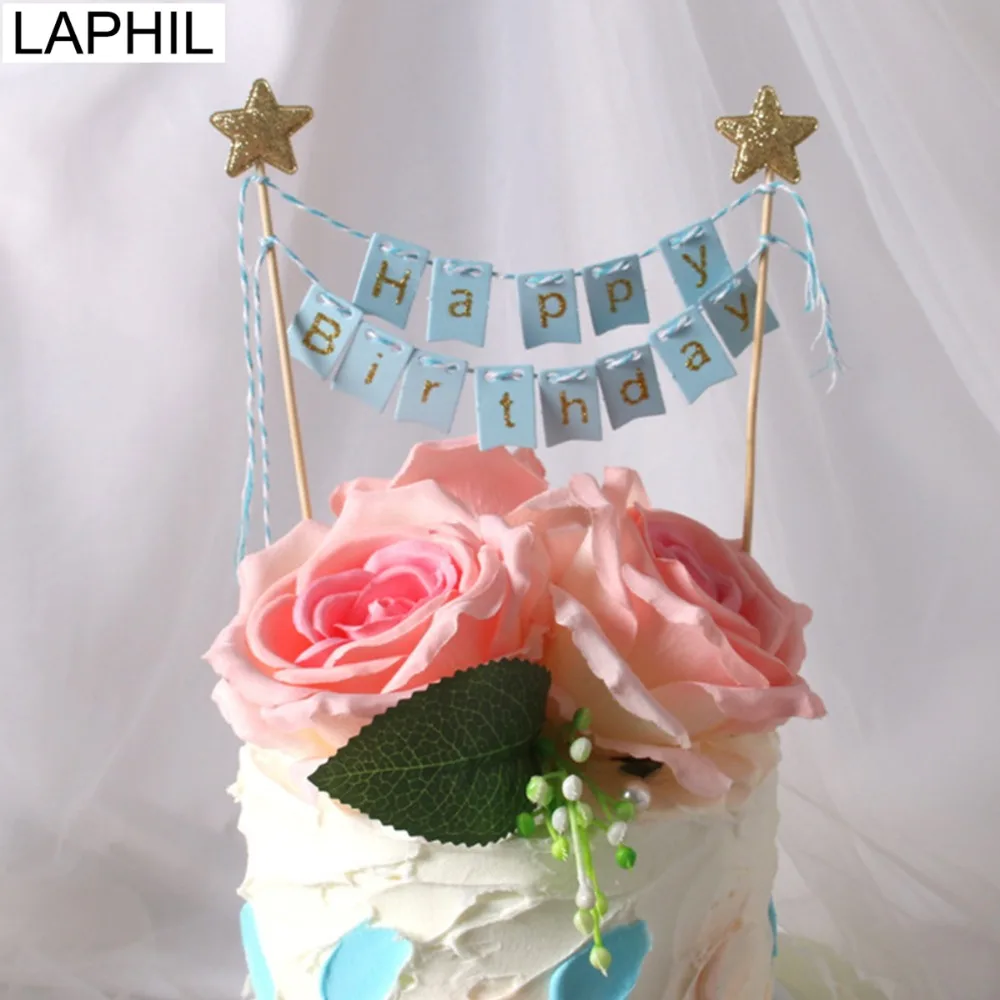 LAPHIL Blue Pink Happy Birthday Cake Topper Flag Baby Boy Girl Birthday Decoration Adult Party Favors Baby Shower Party Supplies
LAPHIL Blue Pink Happy Birthday Cake Topper Flag Baby Boy Girl Birthday Decoration Adult Party Favors Baby Shower Party Supplies