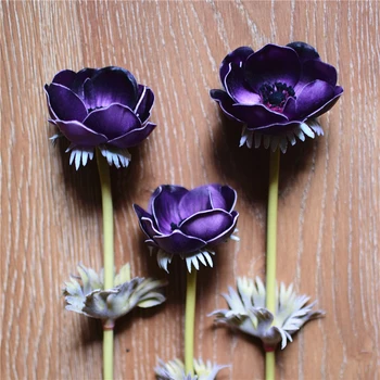 Purple black Anemones Natural Real Touch artificial Flowers Stem for Silk Wedding Bridal Bouquets Centerpieces Decorative Flower
Purple black Anemones Natural Real Touch artificial Flowers Stem for Silk Wedding Bridal Bouquets Centerpieces Decorative Flower