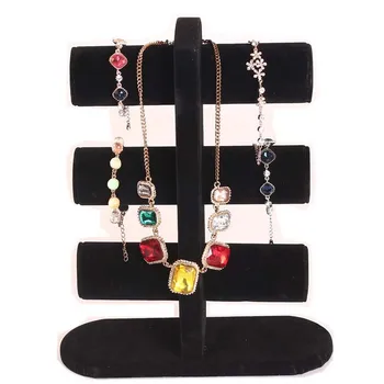 3 layer Bangle Bracelet Jewelry Displays Wood Velvet Bracelet Holder 
3 layer Bangle Bracelet Jewelry Displays Wood Velvet Bracelet Holder