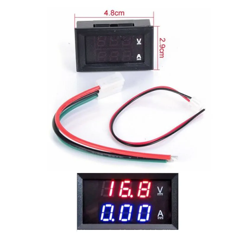DC 0-100V 10A Dual LED Display Volt Meter Gauge Digital Voltmeter Ammeter Power Panel Amp Volt Voltage Current Meter Tester
DC 0-100V 10A Dual LED Display Volt Meter Gauge Digital Voltmeter Ammeter Power Panel Amp Volt Voltage Current Meter Tester