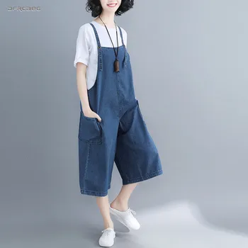 Blue Loose Jeans Wide Leg Jumpsuit Pants With Pockets 2019 Summer Streetwear Vintage Suspender Denim Overalls and Paysuits Femme
Blue Loose Jeans Wide Leg Jumpsuit Pants With Pockets 2019 Summer Streetwear Vintage Suspender Denim Overalls and Paysuits Femme