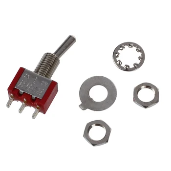 6 Pcs AC 250V 2A 120V 5A SPDT On/Off/On 3 Position Toggle Switch