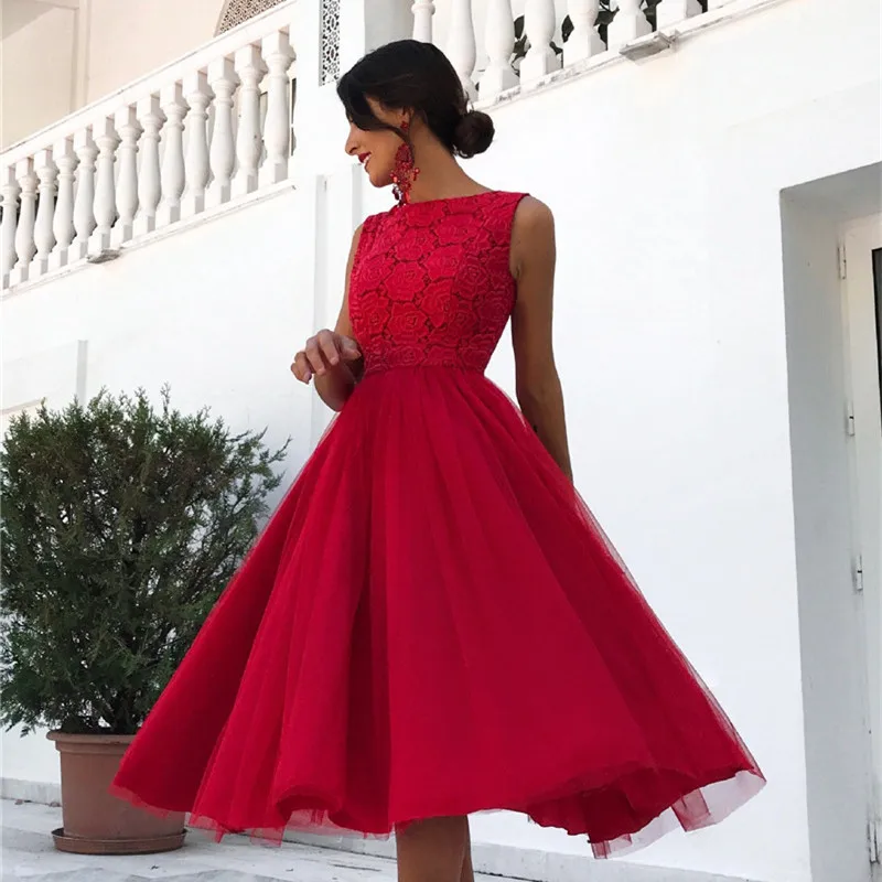 2019 Women Summer Sexy Elegant Party Night Dresses Vintage Lace Backless Midi Red Dress
2019 Women Summer Sexy Elegant Party Night Dresses Vintage Lace Backless Midi Red Dress
