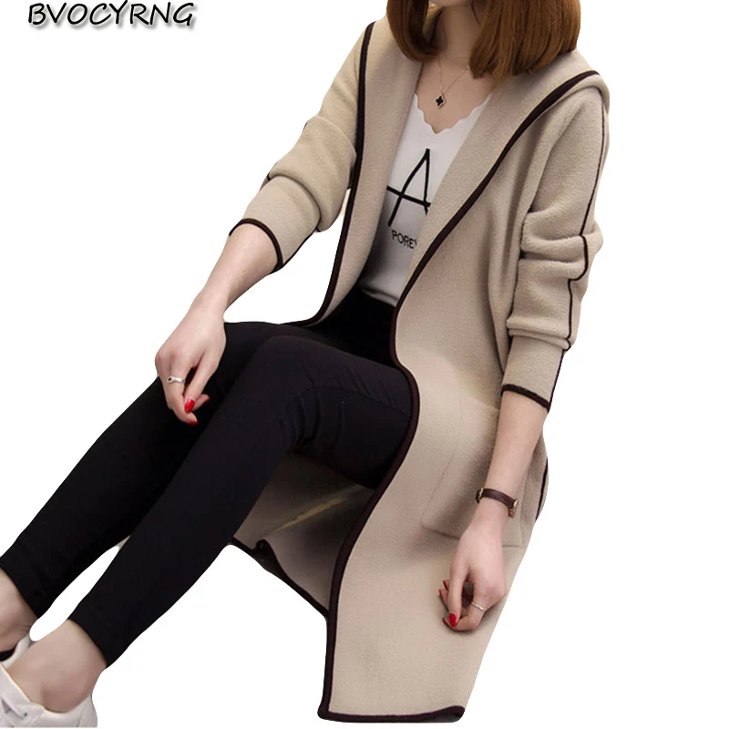 Autumn women 2018 new hooded sweater coat high-end women's cardigan jacket coat female spring long loose sweater tops knitting
Autumn women 2018 new hooded sweater coat high-end women's cardigan jacket coat female spring long loose sweater tops knitting