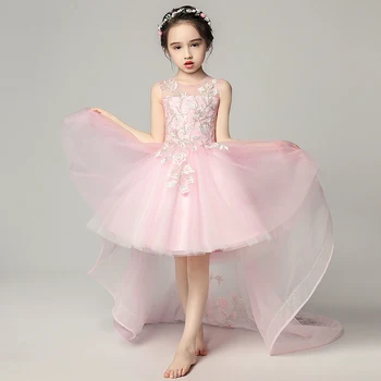 Pink Little Girl Flower Dresses Sleeveless Lace Evening Gowns Trailing First Communion Prom Dresses For Children Ball Gown
Pink Little Girl Flower Dresses Sleeveless Lace Evening Gowns Trailing First Communion Prom Dresses For Children Ball Gown