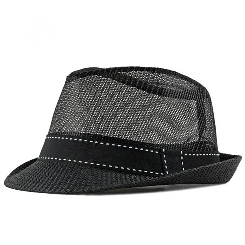 Summer Men's Fedoras Openwork Polyester Net Travel Outdoor Leisure Dome Top Jazz Black Hat Female Fascinator Sun Hats
Summer Men's Fedoras Openwork Polyester Net Travel Outdoor Leisure Dome Top Jazz Black Hat Female Fascinator Sun Hats