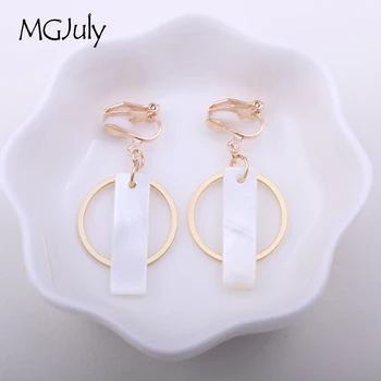 Geometric Round Metal Earrings Non Pierced Ear Clips Shell Clip On Earring Without Piercing Women Minimalist Earring CE212
Geometric Round Metal Earrings Non Pierced Ear Clips Shell Clip On Earring Without Piercing Women Minimalist Earring CE212