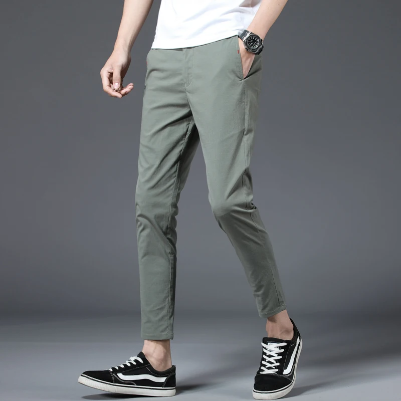 New Summer Men Pants Ankle-Length Slim Casual Pants Men Streetwear Pants Mens Clothing Black Man Trousers
New Summer Men Pants Ankle-Length Slim Casual Pants Men Streetwear Pants Mens Clothing Black Man Trousers