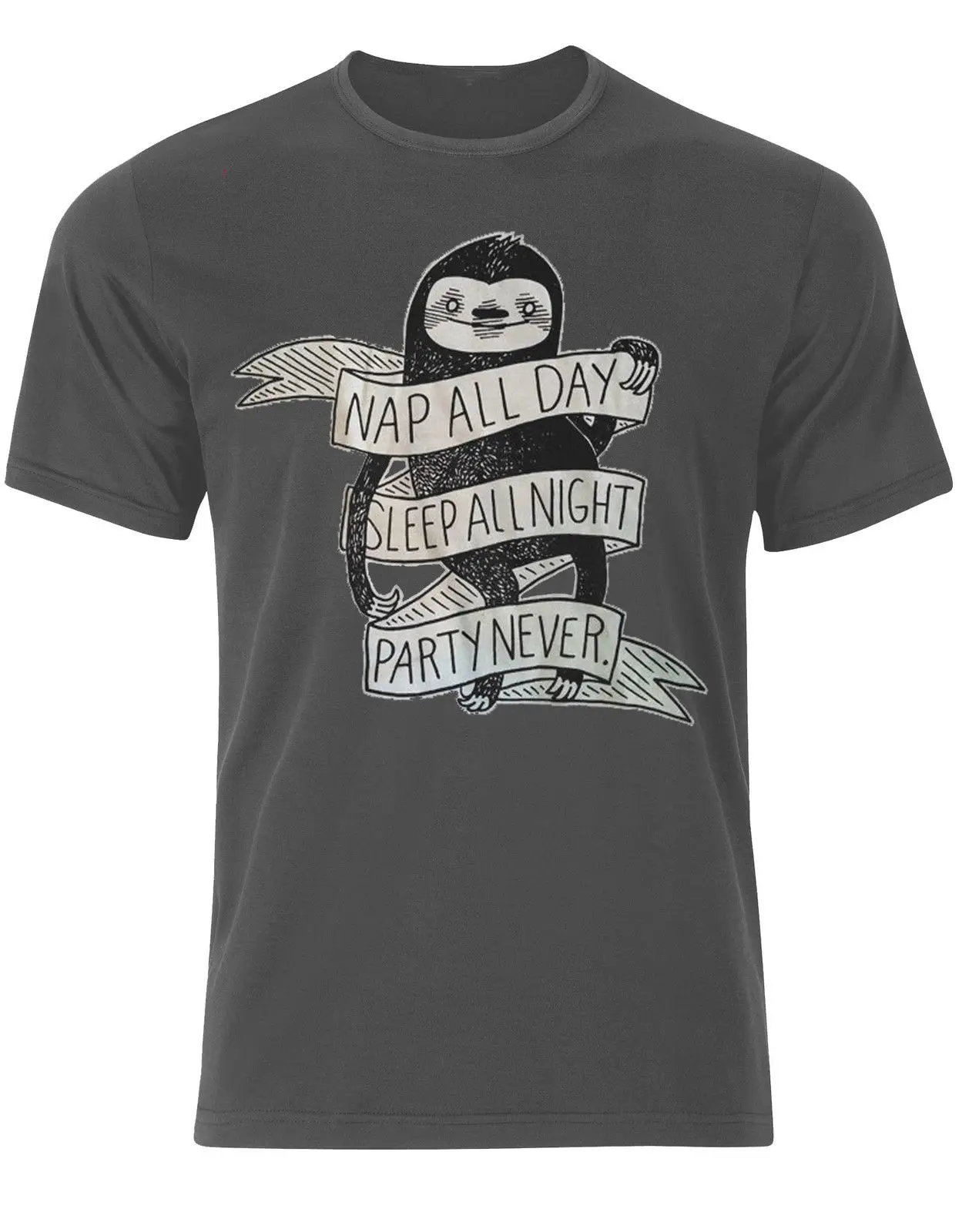 Sloth Nap All Day Sleep All Night Party Never Funny Print Mens T-Shirt Top AH47 Brand shirts jeans free shipping t-shirt top
Sloth Nap All Day Sleep All Night Party Never Funny Print Mens T-Shirt Top AH47 Brand shirts jeans free shipping t-shirt top