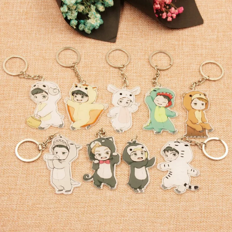 1pcs Kawaii Fashion KPOP EXO Cartoon Cute Acrylic Keychains Keyring Keychain Metal keyRing figure toys gift
1pcs Kawaii Fashion KPOP EXO Cartoon Cute Acrylic Keychains Keyring Keychain Metal keyRing figure toys gift