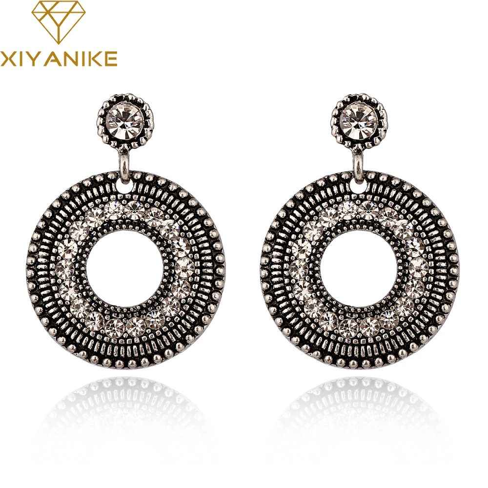XIYANIKE 2017 New Arrival Fashion Punk Exaggerated Vintage Rhinestone Round Big Drop Earrings For Women Accessories E985
XIYANIKE 2017 New Arrival Fashion Punk Exaggerated Vintage Rhinestone Round Big Drop Earrings For Women Accessories E985