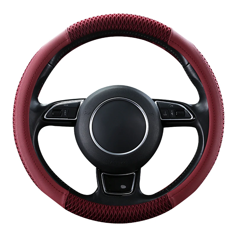 KKYSYELVA 38cm Auto Steering-Wheel Black Car Styling Steering Wheel Cover Leather Steering Covers Car Interior Accessories
KKYSYELVA 38cm Auto Steering-Wheel Black Car Styling Steering Wheel Cover Leather Steering Covers Car Interior Accessories