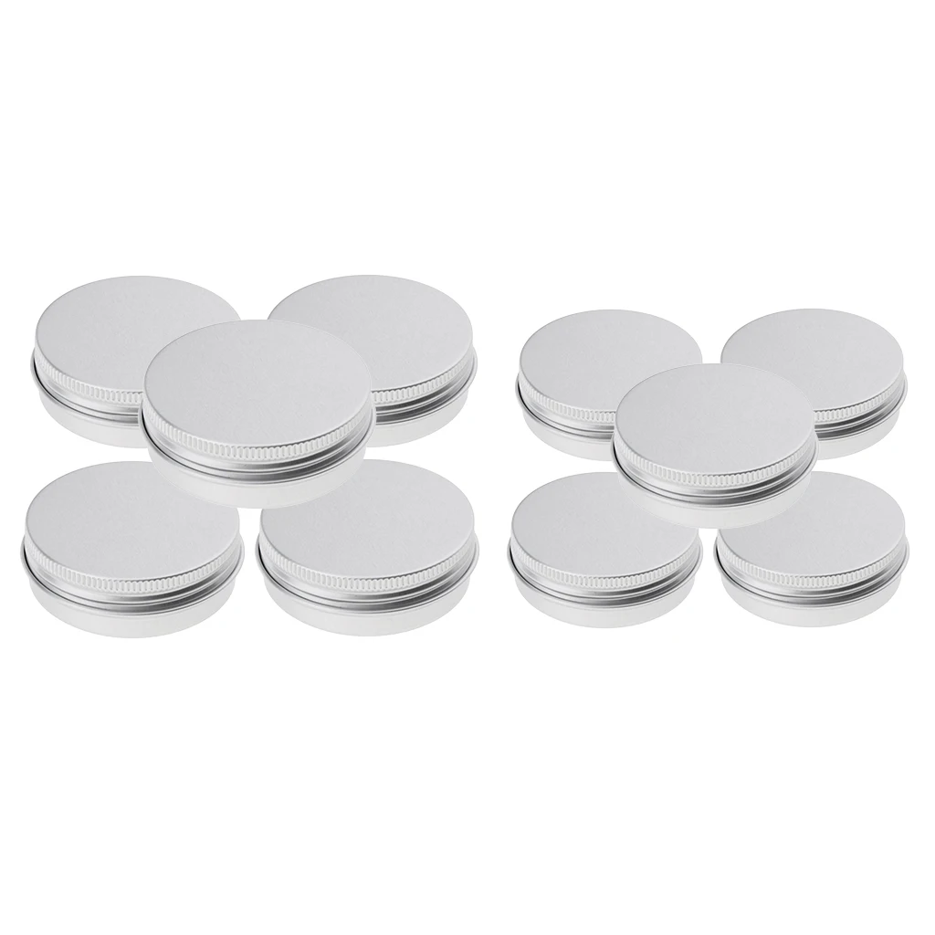 20pieces 25/150ml Aluminum Lip Balm Tin Pots Cosmetic Cream Jar Bottle Container