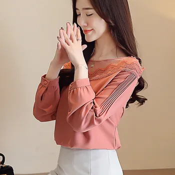 Chiffon Lace Patchwork Blouses For Women Fashion Noveltie Long Sleeve Pullover Wild Women's Shirt Elegant Brief Camisas Mujer
Chiffon Lace Patchwork Blouses For Women Fashion Noveltie Long Sleeve Pullover Wild Women's Shirt Elegant Brief Camisas Mujer