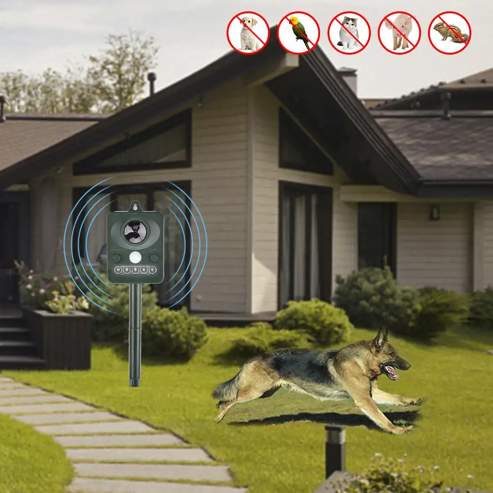 Waterproof Environmental ProtectionSolar Powered Ultrasonic Infrared Animal Repeller For Driving Away Dogs Cats Birds
Waterproof Environmental ProtectionSolar Powered Ultrasonic Infrared Animal Repeller For Driving Away Dogs Cats Birds