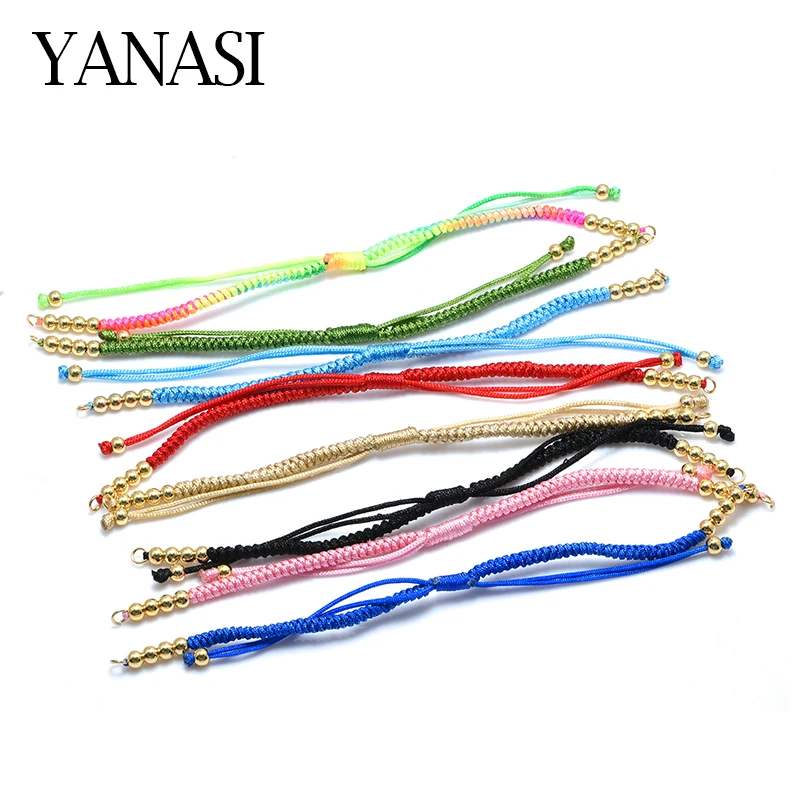 8Colors Rope Chain Gold Copper Beads Red Black String Woven Adjustable Chains For Making Connectors Charms Bracelets Accessories
8Colors Rope Chain Gold Copper Beads Red Black String Woven Adjustable Chains For Making Connectors Charms Bracelets Accessories