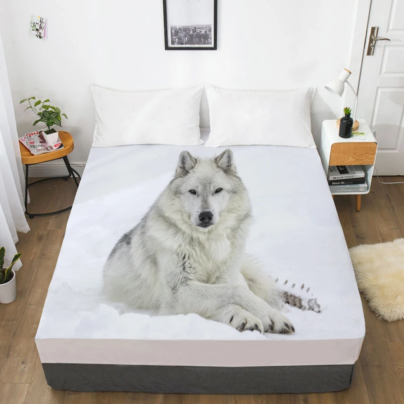 3D Print Custom Bed Sheet With Elastic,Fitted Sheet Queen/King,Animal White wolf Mattress Cover 160x200/150x200,drop ship
3D Print Custom Bed Sheet With Elastic,Fitted Sheet Queen/King,Animal White wolf Mattress Cover 160x200/150x200,drop ship