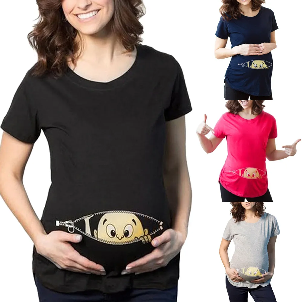 Womens Fashion T-Shirts Baby Print Maternity Shirt Cotton Funny Maternity Shirts Gravida Top Pregnancy Clothing Tees Casual
Womens Fashion T-Shirts Baby Print Maternity Shirt Cotton Funny Maternity Shirts Gravida Top Pregnancy Clothing Tees Casual