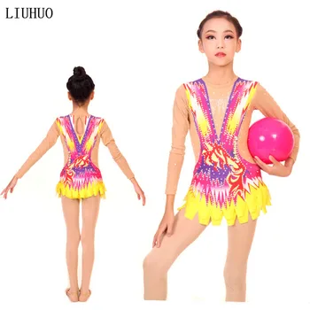 Women rhythmic gymnastics leotards for girls performance suit Artistic gymnastics dress Long sleeve Round neck Multicolor
Women rhythmic gymnastics leotards for girls performance suit Artistic gymnastics dress Long sleeve Round neck Multicolor