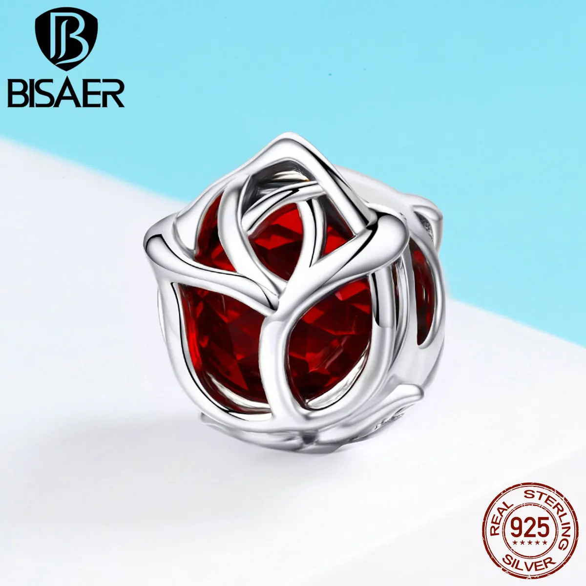 BISAER 100% 925 Sterling Silver Perles Romantic Red Rose Flower Shape Charm Beads fit Charm Bracelet 925 Silver Jewelry GXC568
BISAER 100% 925 Sterling Silver Perles Romantic Red Rose Flower Shape Charm Beads fit Charm Bracelet 925 Silver Jewelry GXC568