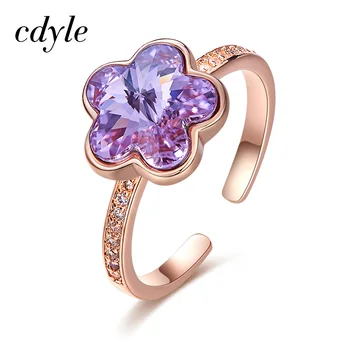 Cdyle Women Gold Ring Embellished with crystals Flower Ring For Women Engagement Ring Free Size bijouterie ring
Cdyle Women Gold Ring Embellished with crystals Flower Ring For Women Engagement Ring Free Size bijouterie ring