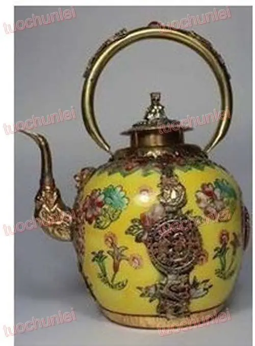 Collectibles Tibet Silver Carved Dragon Kylin Lid PORCELAIN TEAPOT Pot Garden Decoration 100% real Tibetan Silver Brass
Collectibles Tibet Silver Carved Dragon Kylin Lid PORCELAIN TEAPOT Pot Garden Decoration 100% real Tibetan Silver Brass