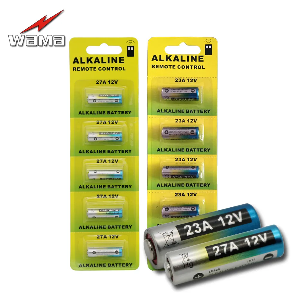 Wama 1 Pack of 23A and 27A 12V Alkaline Primary Dry Batteries Car Remote Electronic Battery Wholesales A27 27AE 27MN L1028
Wama 1 Pack of 23A and 27A 12V Alkaline Primary Dry Batteries Car Remote Electronic Battery Wholesales A27 27AE 27MN L1028
