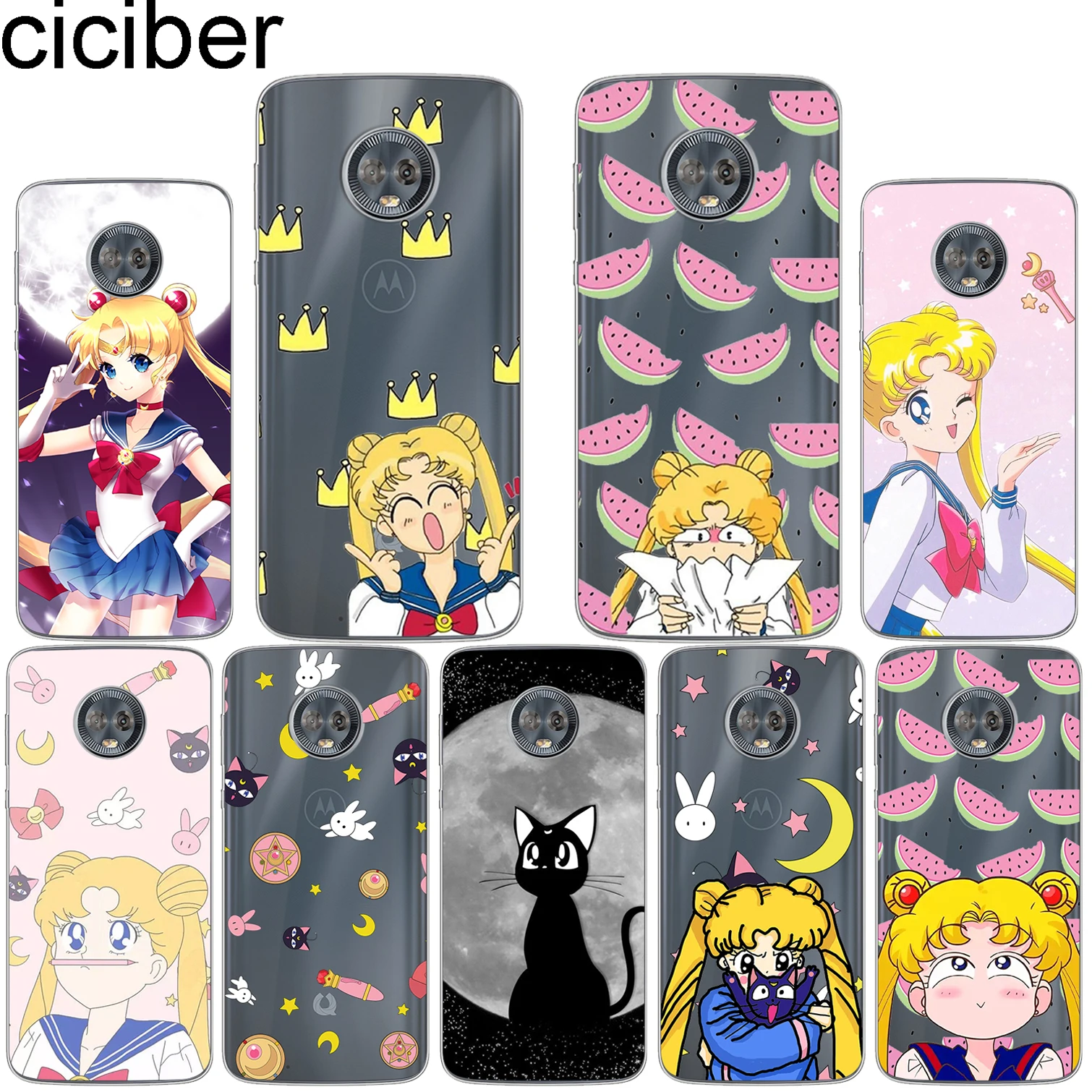 ciciber for Motorola Moto C Z2 Z3 ONE P30 G4 G5 G5S G6 E3 E4 E5 Play Plus Power M X4 Soft Silicone TPU Sailor Moon Phone Cases
ciciber for Motorola Moto C Z2 Z3 ONE P30 G4 G5 G5S G6 E3 E4 E5 Play Plus Power M X4 Soft Silicone TPU Sailor Moon Phone Cases
