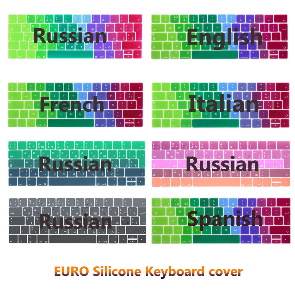 Gradient Rainbow Waterproof EU/UK Layout Keyboard Protector Cover Stickers Skin For Macbook Pro 13 15 with Touch bar 2018
Gradient Rainbow Waterproof EU/UK Layout Keyboard Protector Cover Stickers Skin For Macbook Pro 13 15 with Touch bar 2018