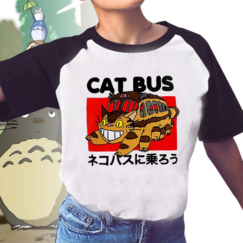 Cat Bus Female Shirts Japanese Anime 