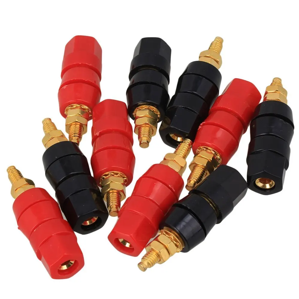 Black + Red 4mm Audio Amplifier Terminal Insulated Binding Post Banana Plug Jack Socket Pack of 10
Black + Red 4mm Audio Amplifier Terminal Insulated Binding Post Banana Plug Jack Socket Pack of 10
