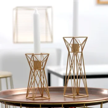 PINNY Nordic Geometric Candle Holder Iron Gold Candle Candlesticks Home Decoration Accessories Centerpiece Wedding Decorations
PINNY Nordic Geometric Candle Holder Iron Gold Candle Candlesticks Home Decoration Accessories Centerpiece Wedding Decorations