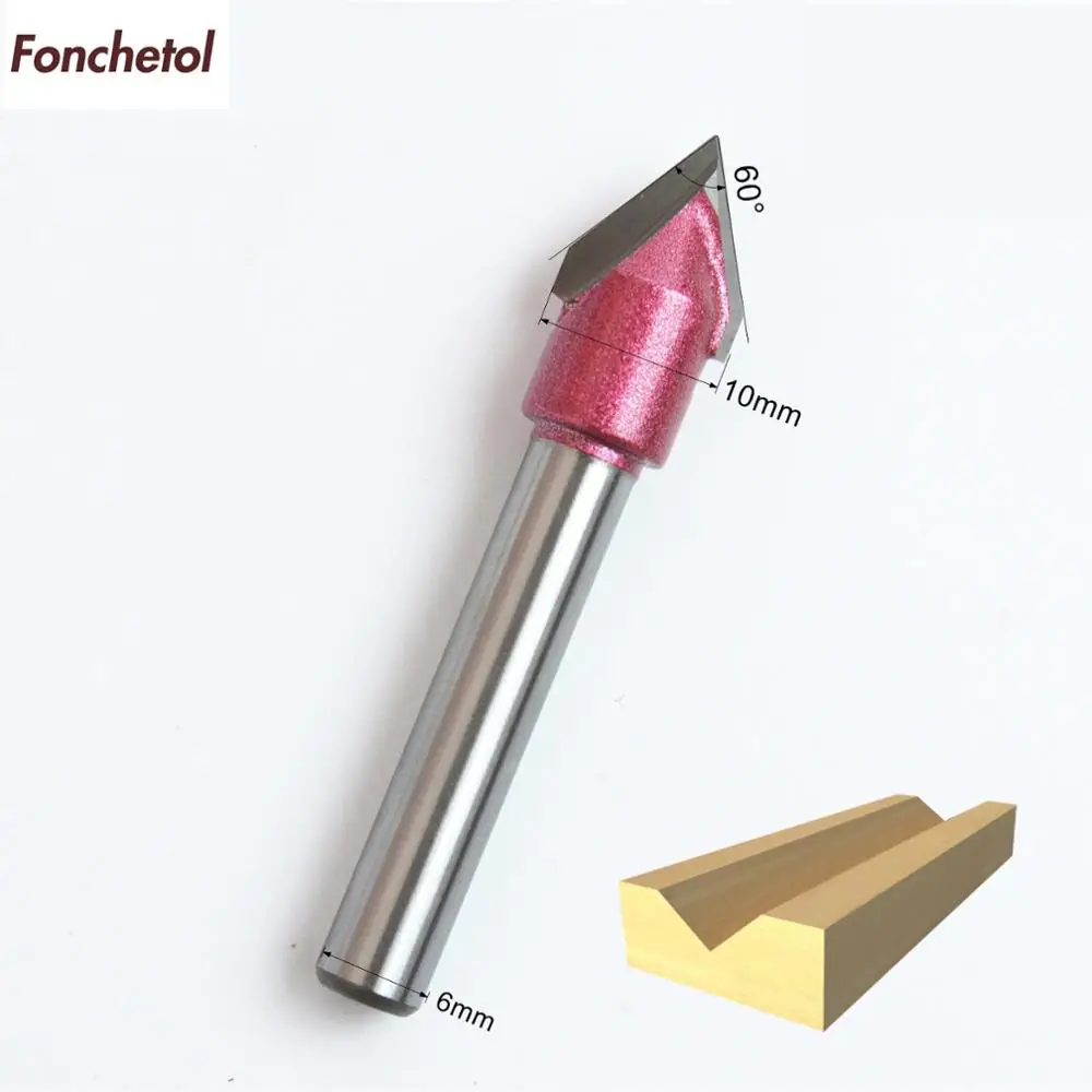 6mm*10mm*60degrees-1pcs CNC solid carbide 3D End Mill,tungsten steel woodworking insert router bit,wood tools,3D V Bit
6mm*10mm*60degrees-1pcs CNC solid carbide 3D End Mill,tungsten steel woodworking insert router bit,wood tools,3D V Bit