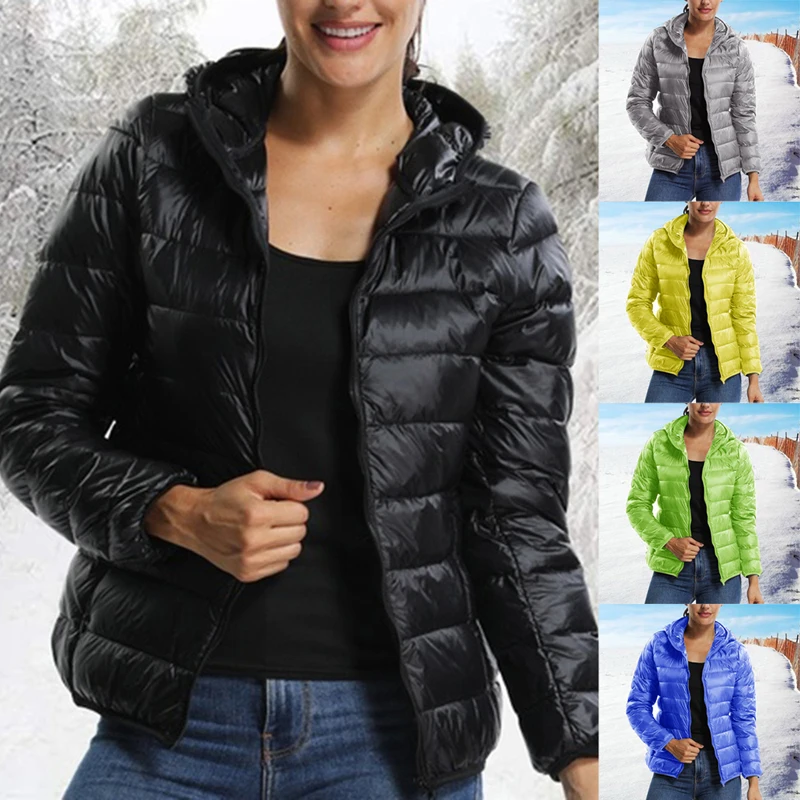 Winter Women Light Parka Jacket Slim Fit Hooded Jackets Long Sleeve Warm Coat Parka Female Solid Color Outwear Winter Jackets
Winter Women Light Parka Jacket Slim Fit Hooded Jackets Long Sleeve Warm Coat Parka Female Solid Color Outwear Winter Jackets
