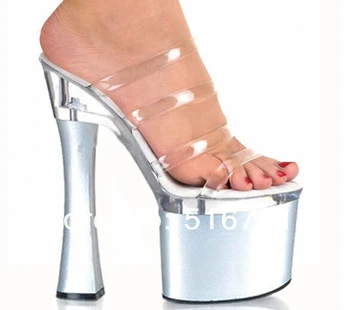 18 cm super high heels with unique transparent cool slippers, factory direct sale wholesale women's Dance Shoes
18 cm super high heels with unique transparent cool slippers, factory direct sale wholesale women's Dance Shoes