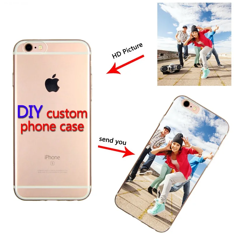 На заказ Чехол для iPhone 6 6s 7 8 плюс телефона DIY принт чехол мягкий TPU силиконовый