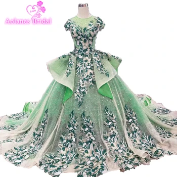 2019 Pretty Green Beaded Lace Appliques Puffy Ball Gowns Luxury Sparkle Crystal Prom Dress Dubai Long Prom Gowns Abendkleider
2019 Pretty Green Beaded Lace Appliques Puffy Ball Gowns Luxury Sparkle Crystal Prom Dress Dubai Long Prom Gowns Abendkleider
