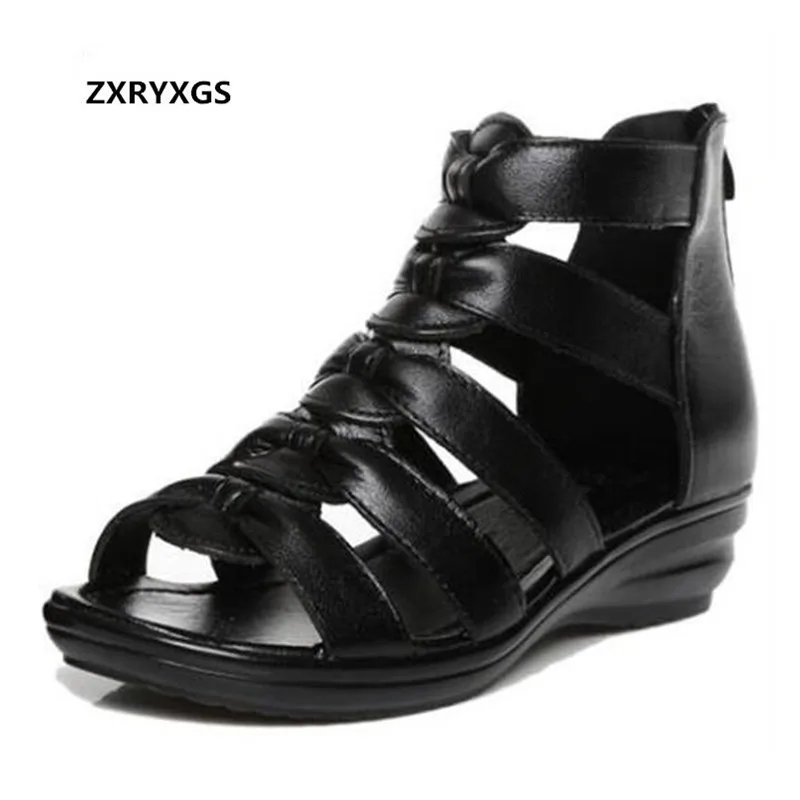 Elegant Light Comfort Black Cowhide Leather Sandals 2019 New Plus Size Open Toe Roman Sandals Flat Wedges Sandals Women Shoes
Elegant Light Comfort Black Cowhide Leather Sandals 2019 New Plus Size Open Toe Roman Sandals Flat Wedges Sandals Women Shoes