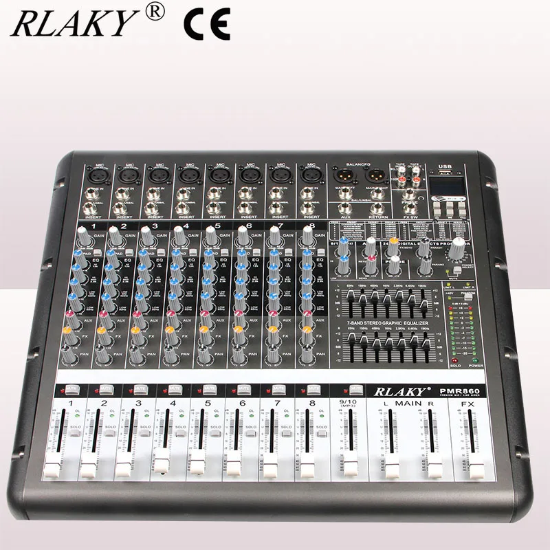 Professional PowerMate 650 8-Way DJ Audio Mixer Power with Amplifier Mixer double Effects Powered Mixer
Professional PowerMate 650 8-Way DJ Audio Mixer Power with Amplifier Mixer double Effects Powered Mixer