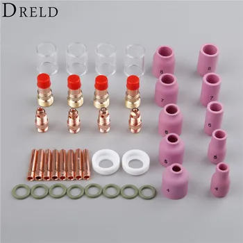 DRELD 40pcs/set Tig Welder Torch Stubby Gas Lens #10 Glass Cup Kit Fit For Tig WP-17/18/26 TIG Welding Torch Welding Accessories
DRELD 40pcs/set Tig Welder Torch Stubby Gas Lens #10 Glass Cup Kit Fit For Tig WP-17/18/26 TIG Welding Torch Welding Accessories