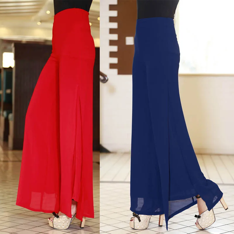2018 Summer High Quality Fashion OL Temperament Women Chiffon Wide Leg Pants Plus Size S - 4XL Black White Red Trousers pants
2018 Summer High Quality Fashion OL Temperament Women Chiffon Wide Leg Pants Plus Size S - 4XL Black White Red Trousers pants