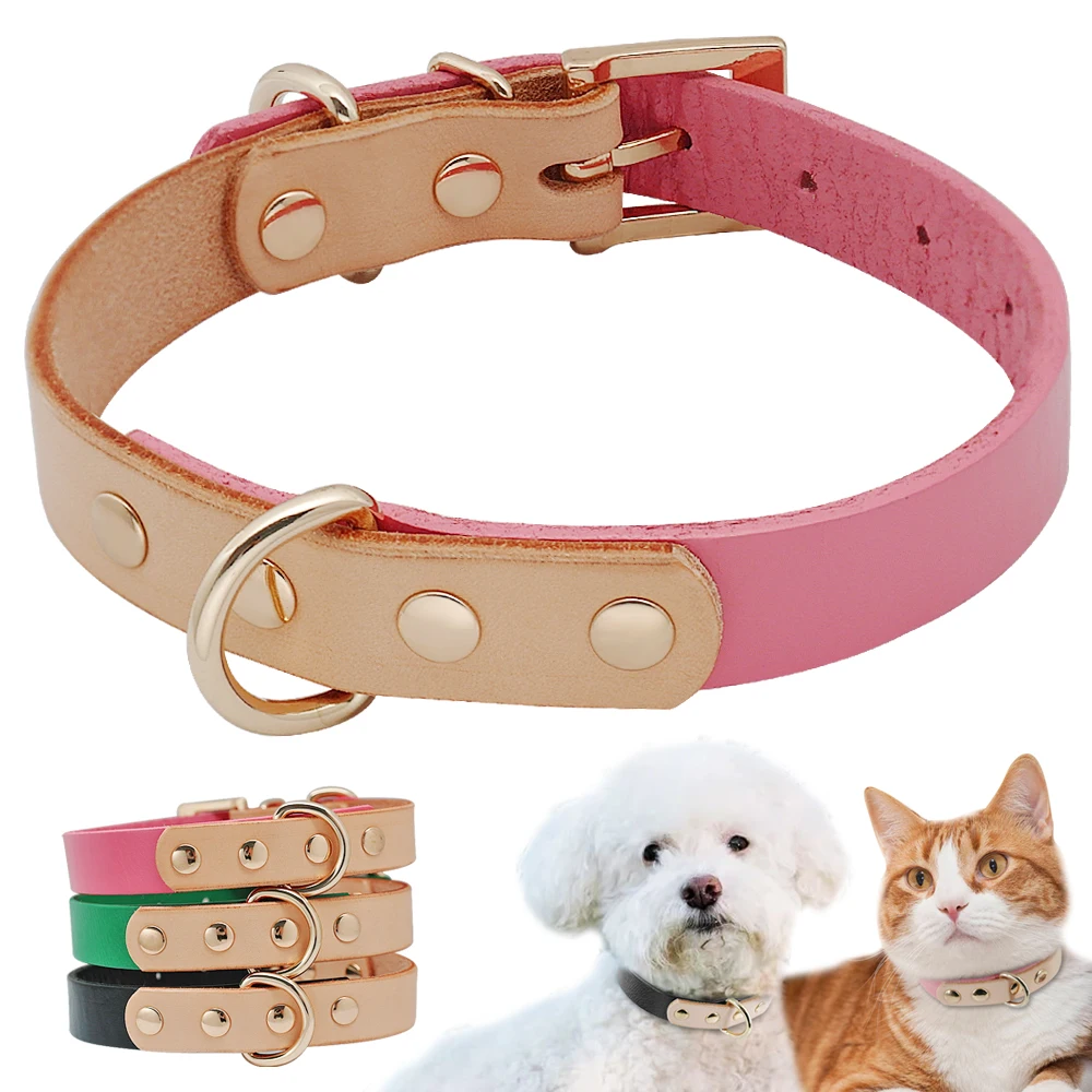 Luxury Leather Dog Pet Collar Colorful Leather Collar for Small Dogs Chihuahua Yorkshire Products Collar perro Pug Accessories
Luxury Leather Dog Pet Collar Colorful Leather Collar for Small Dogs Chihuahua Yorkshire Products Collar perro Pug Accessories