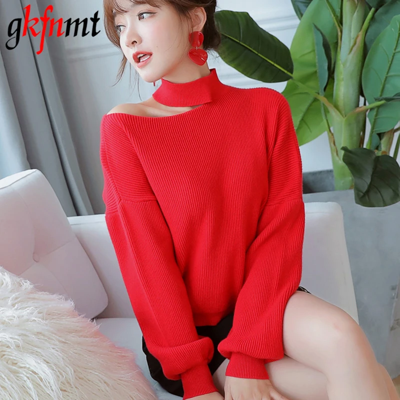 gkfnmt Fashion Pullover Full Sleeve Solid Knitted Women Sexy Off Shoulder Slash Neck Jumper Design Thick Sweaters Casual Loose
gkfnmt Fashion Pullover Full Sleeve Solid Knitted Women Sexy Off Shoulder Slash Neck Jumper Design Thick Sweaters Casual Loose