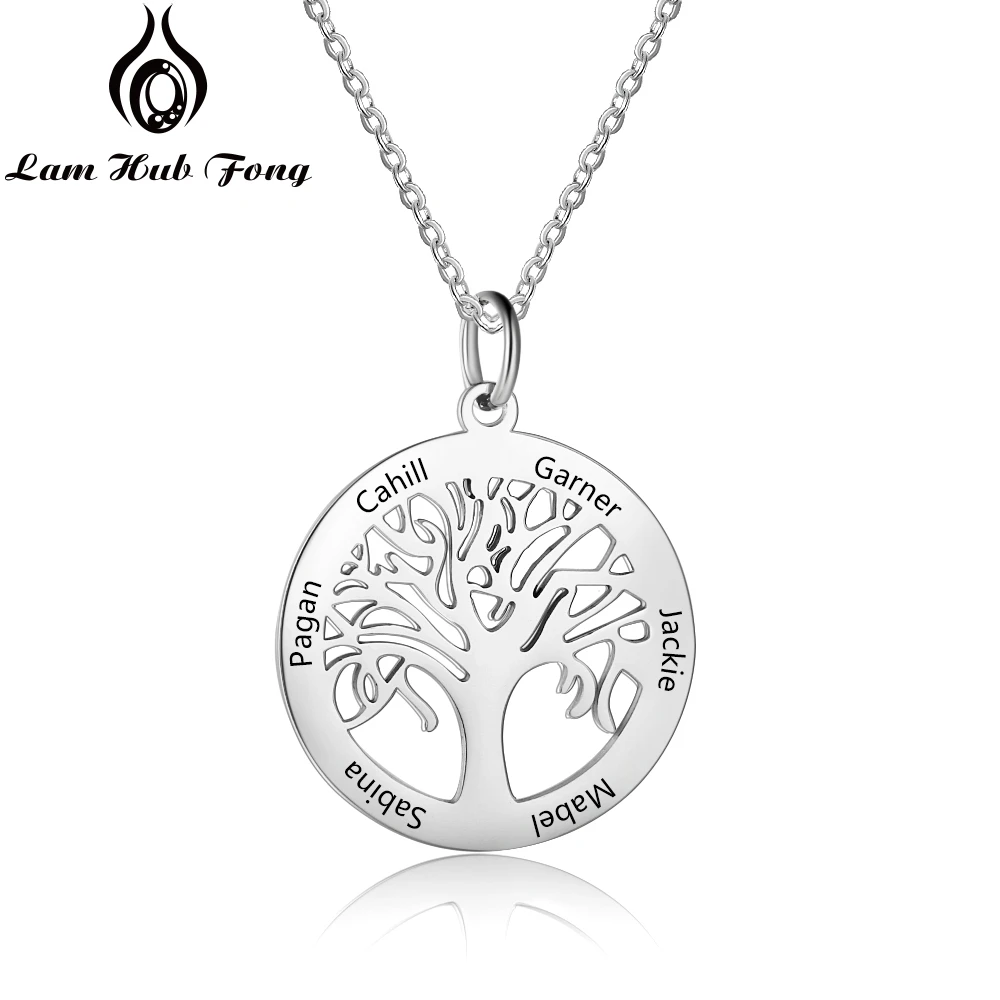 Personalized Family Tree Necklace Custom 6 Names Tree of Life Stainless Steel Pendant Necklace Gift for Mother (Lam Hub Fong)
Personalized Family Tree Necklace Custom 6 Names Tree of Life Stainless Steel Pendant Necklace Gift for Mother (Lam Hub Fong)