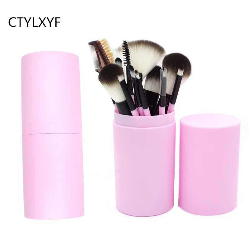 CTYLXYF Brand 12 Pcs Makeup Brushes Kit Studio Holder Tube Convenient Portable Plastic Cup Natural Hair Synthetic Duo Fiber
CTYLXYF Brand 12 Pcs Makeup Brushes Kit Studio Holder Tube Convenient Portable Plastic Cup Natural Hair Synthetic Duo Fiber