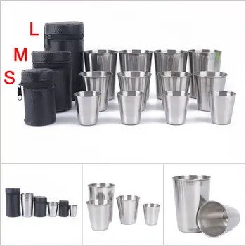1 Set of 4 Stainless Steel Cover Mug Camping Cup Mug Drinking Coffee Tea Beer With Case Ideal for Camping Holiday Picnic
1 Set of 4 Stainless Steel Cover Mug Camping Cup Mug Drinking Coffee Tea Beer With Case Ideal for Camping Holiday Picnic
