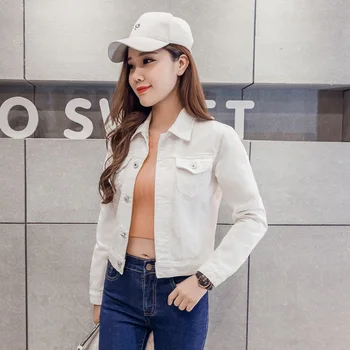 Spring Autumn Women Denim Jacket Slim Short Jeans Overcoat Ladies Jackets Tops Turn Down Collar Jean Top for Women
Spring Autumn Women Denim Jacket Slim Short Jeans Overcoat Ladies Jackets Tops Turn Down Collar Jean Top for Women