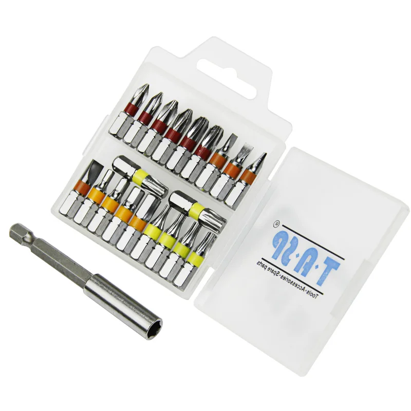 21pcs 25mm Multi Screwdriver Bit Set Magnetic Bit Holder Torx PH2 Hex with Mini Box Storage
21pcs 25mm Multi Screwdriver Bit Set Magnetic Bit Holder Torx PH2 Hex with Mini Box Storage