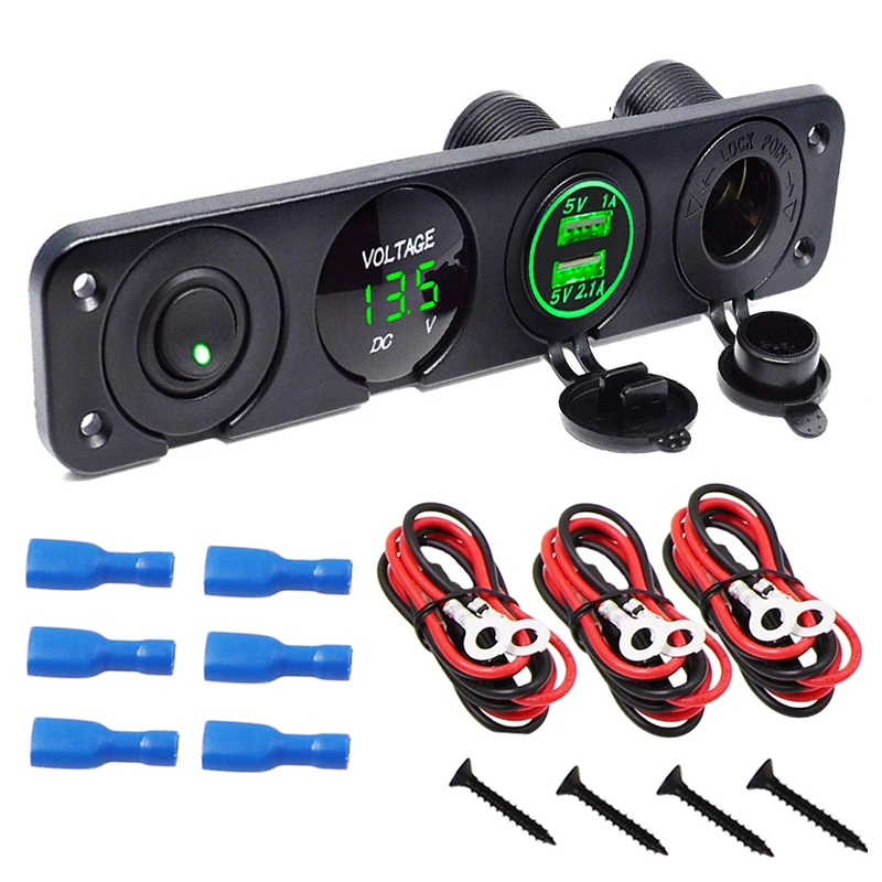 12V Boat Marine Toggle switch panel for boat GPS Mobiles RV Truck Camper Dual USB Power Socket 12V 24V Voltmeter 12V
12V Boat Marine Toggle switch panel for boat GPS Mobiles RV Truck Camper Dual USB Power Socket 12V 24V Voltmeter 12V
